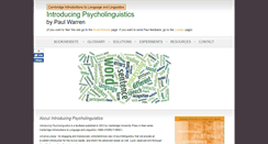 Desktop Screenshot of intro2psycholing.net